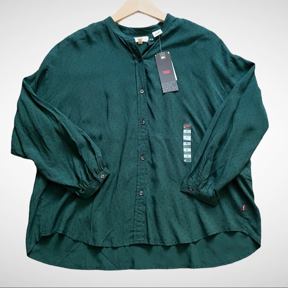 NWT Levi's 3/4 sleeve button down shirt - Picture 2 of 7